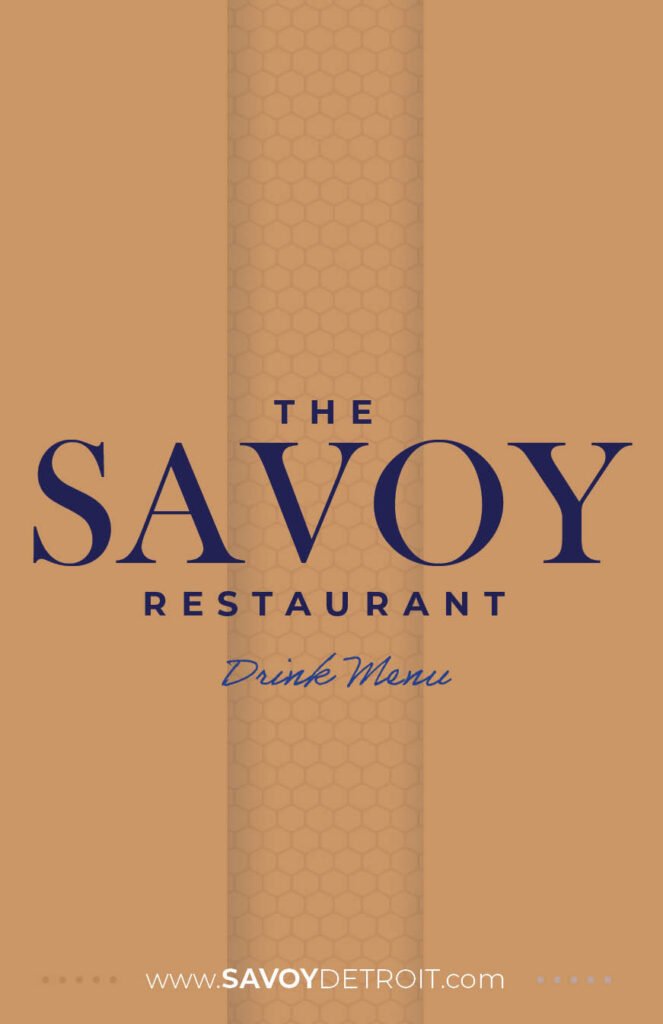 SAVOY Restaurant Drink Menu